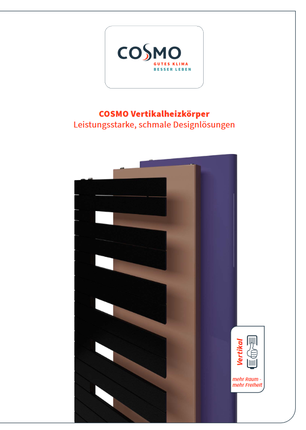 Prospekt Cosmo Vertikalheizkörper